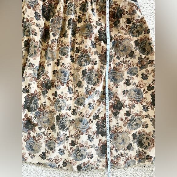Vintage dark academia dark romantic velvet skirt floral fall winter cottagecore - Picture 5 of 8